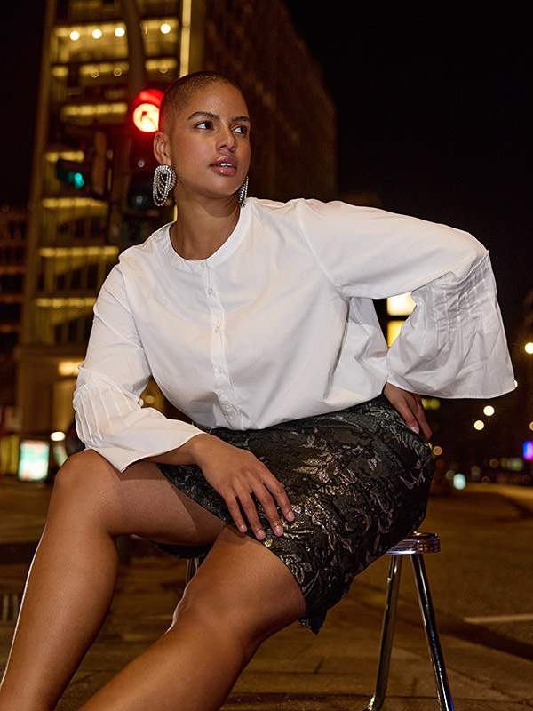 WA-SAGA - Plus Size Skjorta fra Wasabi Concept