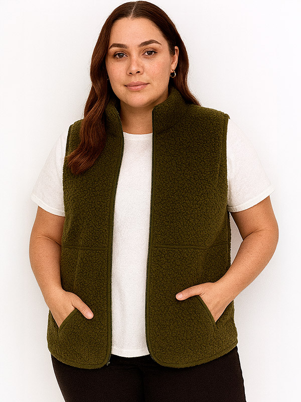 WA-NETTIE - Plus Size Väst fra Wasabi Concept
