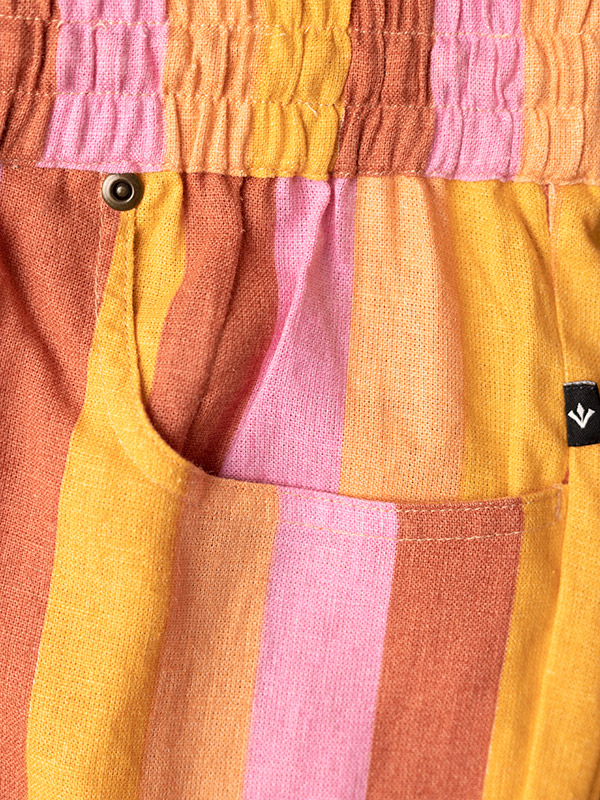 BARBARA - Orange och rosa byxor med vida ben fra Adia
