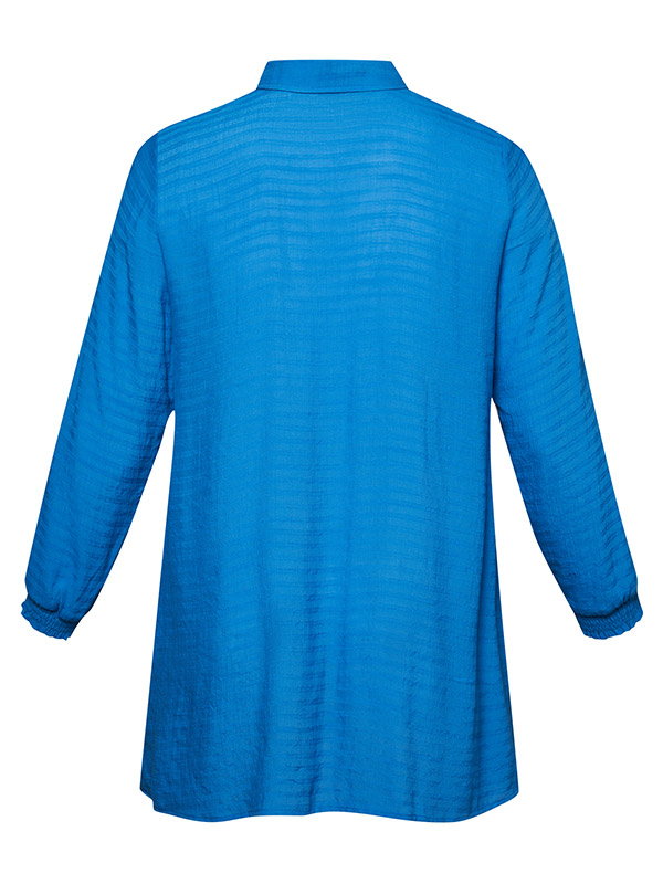 AVRILE - Blå skjorttunika med fina detaljer fra Adia