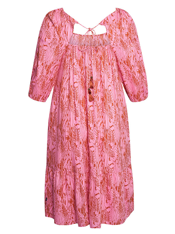 BINE - Rosa klänning med vackert tryck fra Adia