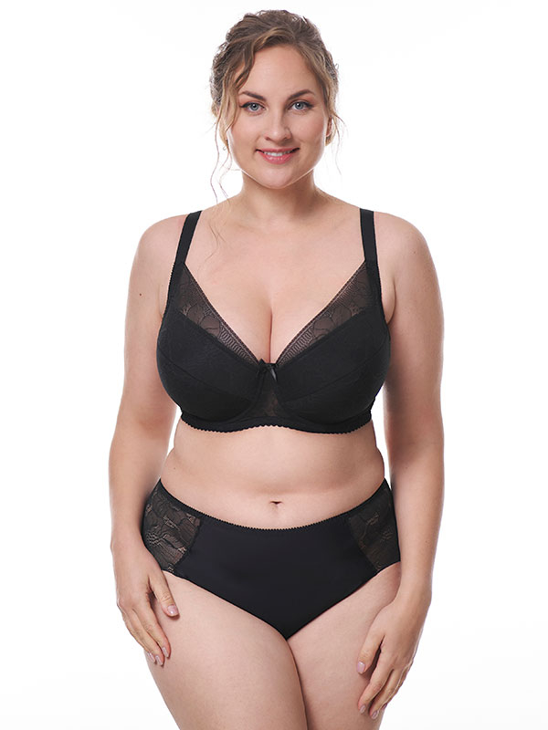 LISA VATTERET PUSH UP - Plus Size BH med bygel fra Plaisir