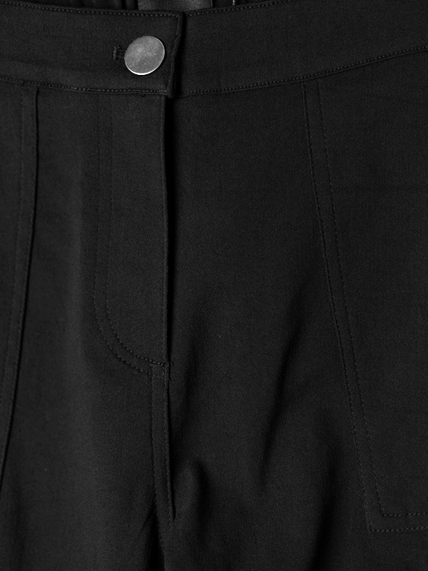 CLARA - Sorte capri bukser i viskose stretch fra Gozzip