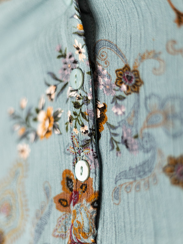 ELLY - Blå tunika med blommönster fra Gozzip