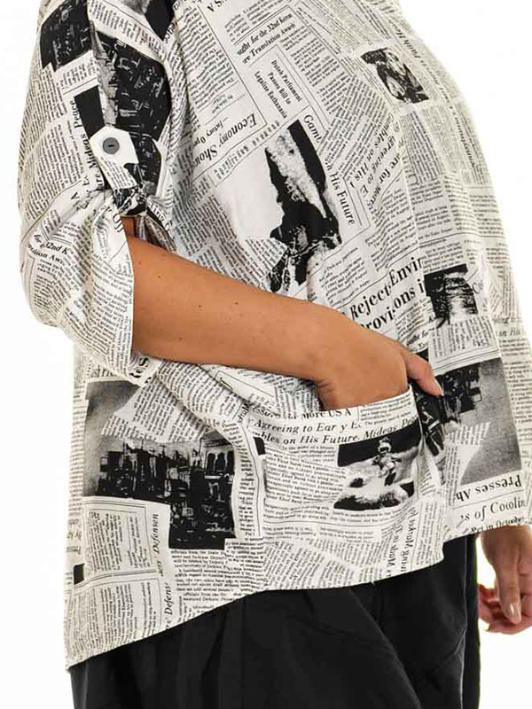 ELISSA - Plus Size Blus fra Gozzip Black