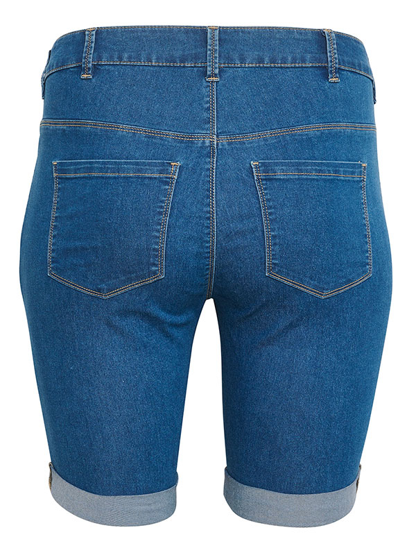 VICKA - Blå shorts i stretchdenim fra Kaffe Curve