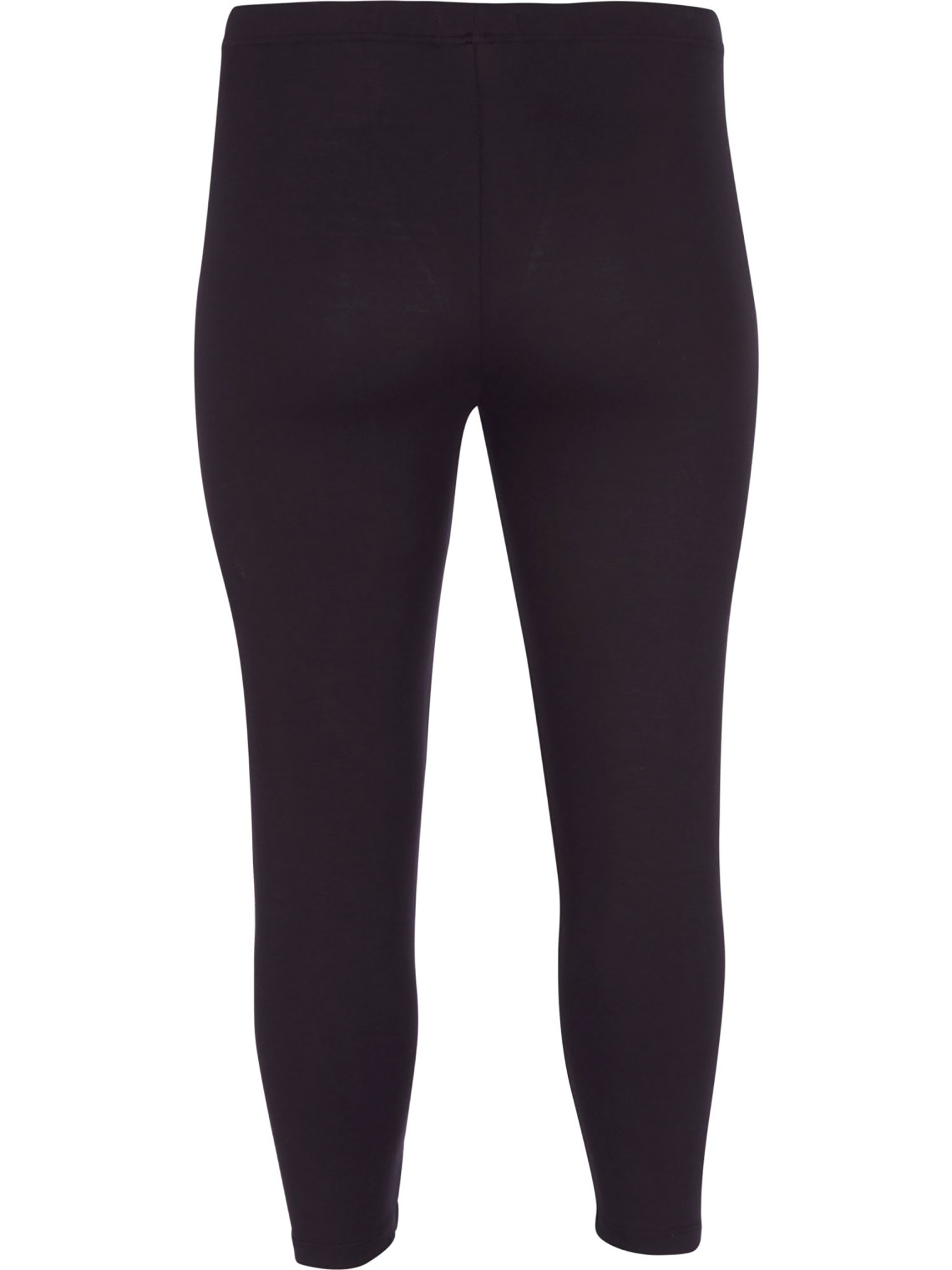 Sorte basis 3/4 viskose leggings i viskose jersey fra Zizzi