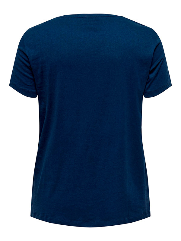 BELLANA - Marinblå T-shirt med girafftryck fra Only Carmakoma