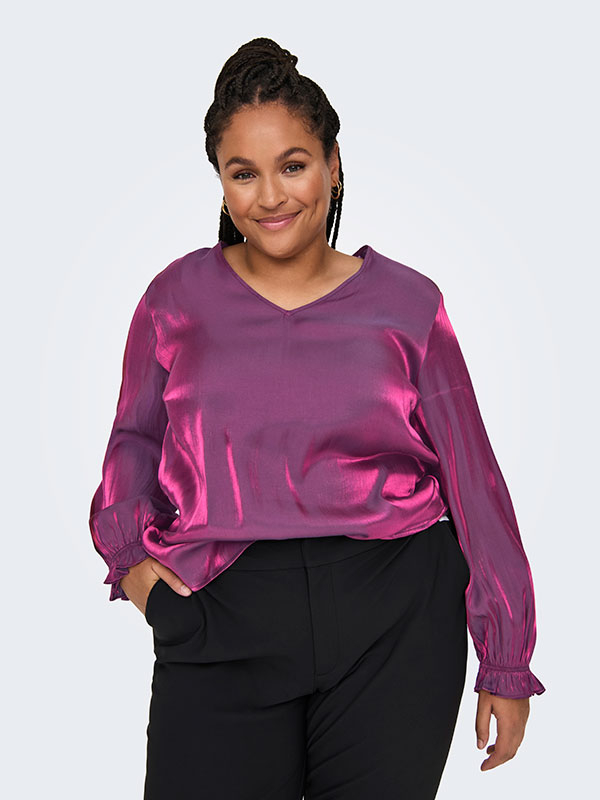 CARFRITZ - Plus Size Blus fra Only Carmakoma