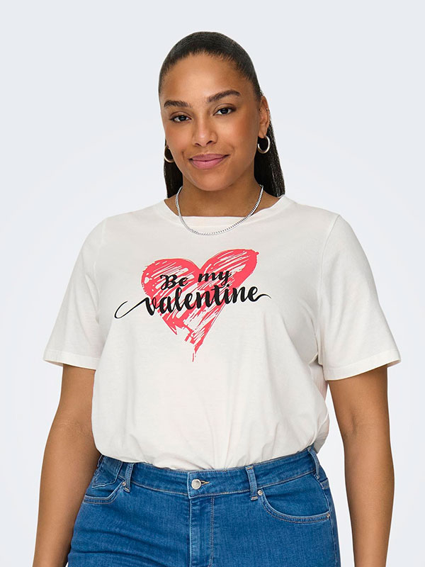 CARHEART - Plus Size T-shirt fra Only Carmakoma