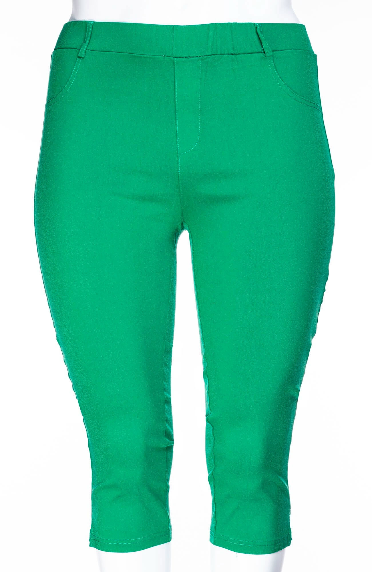 Strækbare grønne capri leggings fra Sandgaard
