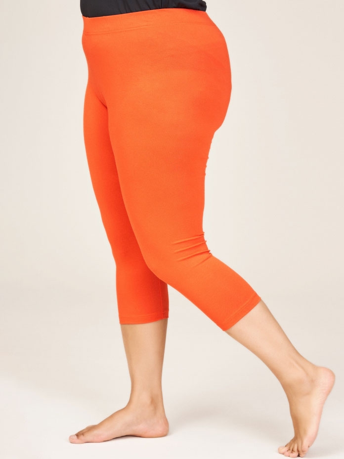 Orange capri leggings fra Sandgaard