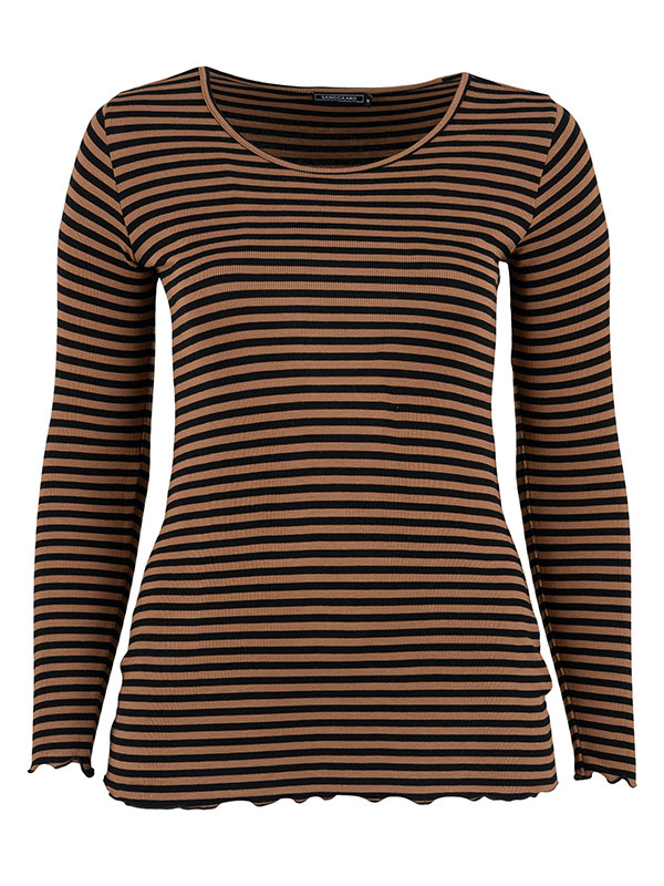 RIB TOP - Plus Size Blus fra Sandgaard