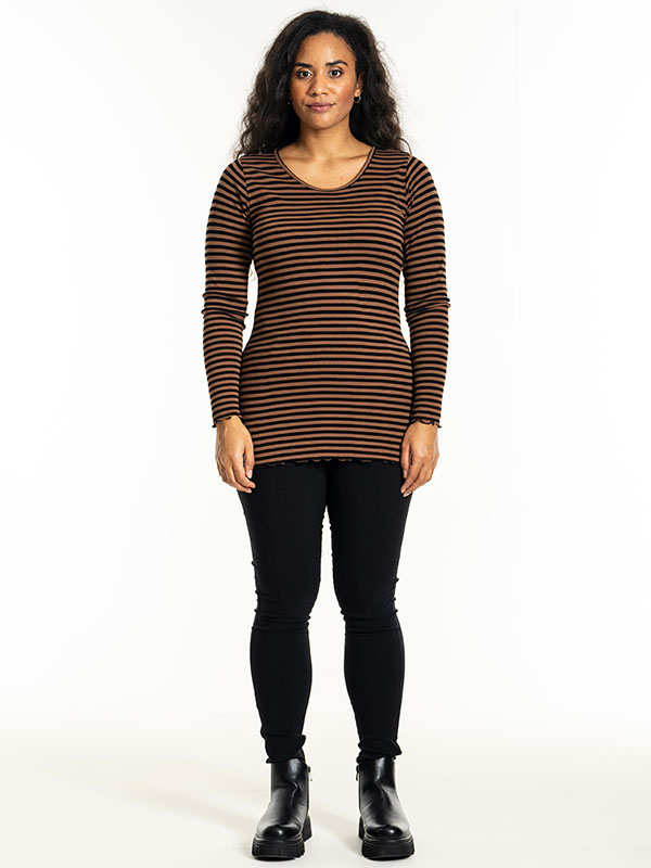 RIB TOP - Plus Size Blus fra Sandgaard