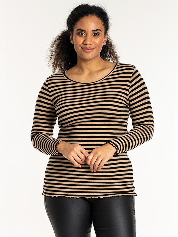 RIB - Plus Size Blus fra Sandgaard