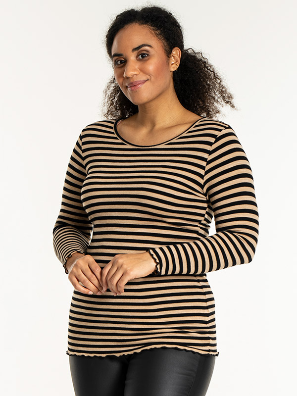 RIB - Plus Size Blus fra Sandgaard