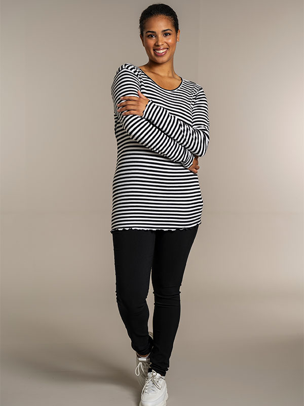 RIB TOP - Plus Size Blus fra Sandgaard