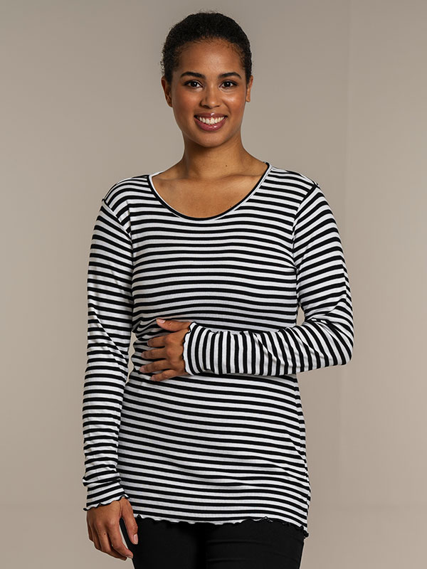RIB TOP - Plus Size Blus fra Sandgaard
