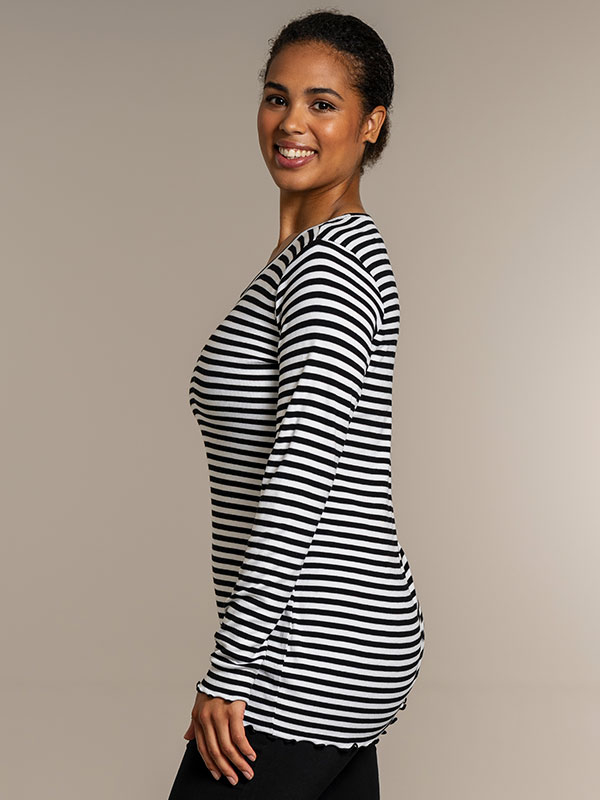 RIB TOP - Plus Size Blus fra Sandgaard