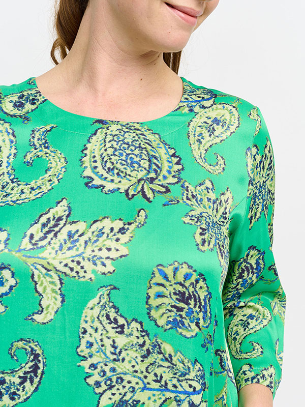YADE - Grøn bluse med smukt blomster print fra Pont Neuf