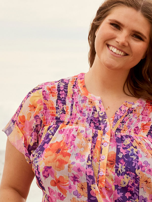 DAVINA - Plus Size Blus fra Zhenzi