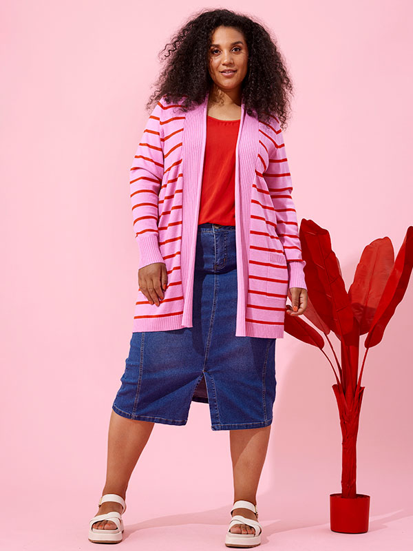 ALENA - Plus Size Kofta fra Zhenzi