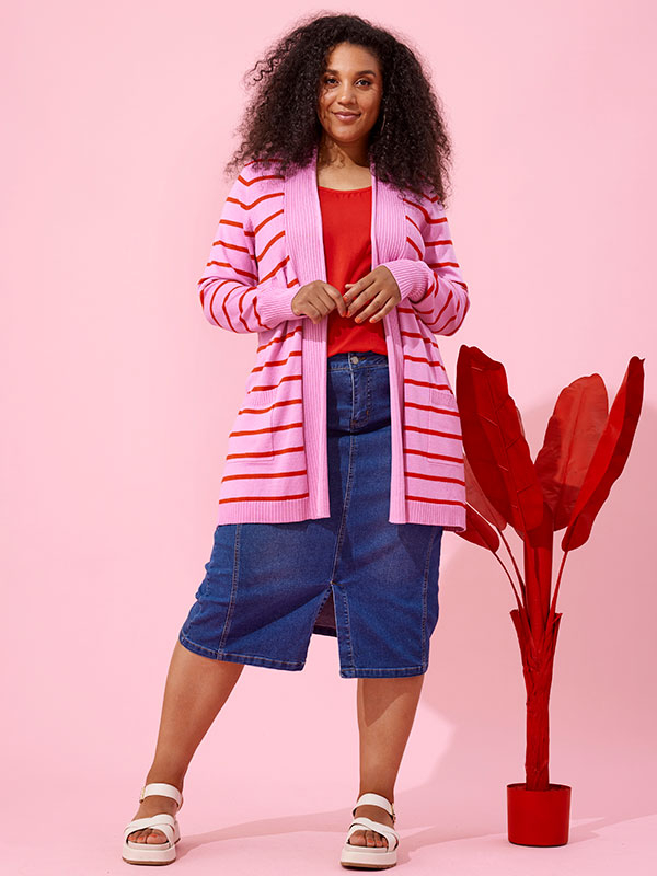 ALENA - Plus Size Kofta fra Zhenzi