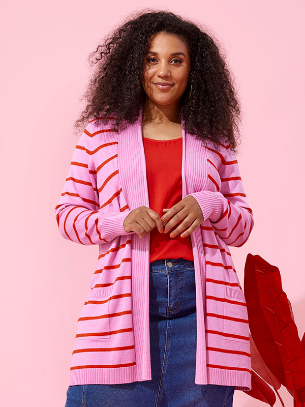 ALENA - Plus Size Kofta fra Zhenzi