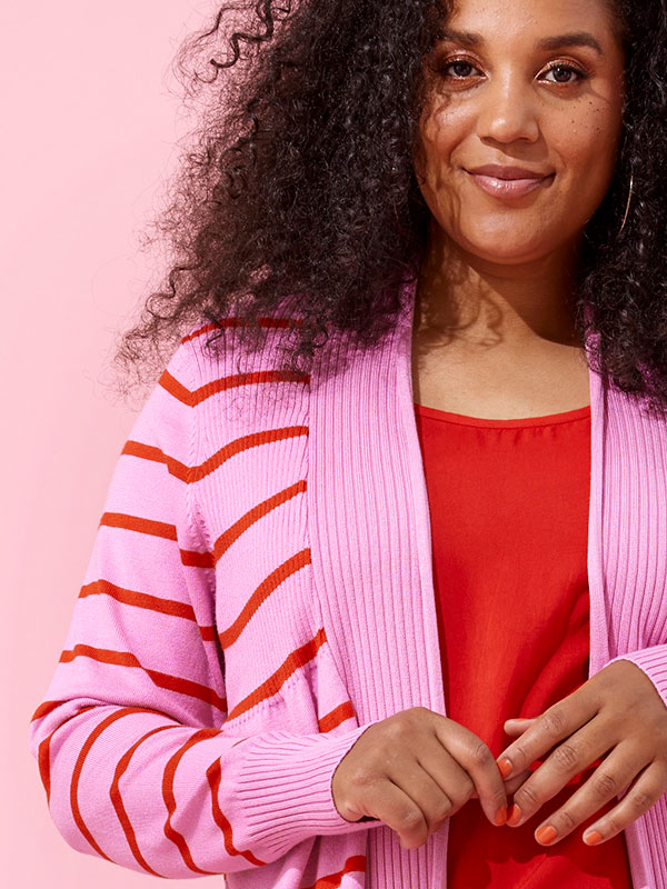 ALENA - Plus Size Kofta fra Zhenzi