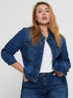 MAYA - Blå jacka i stretchdenim