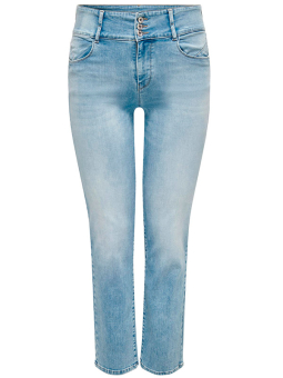 ANNA - Mellanblå stretchiga jeans med hög midja