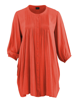 JOHANNE - Rosa skjorttunika med fickor