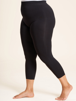 Svarta caprileggings med spets