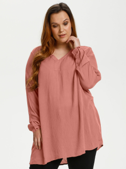 Kaffe Curve Rosa tunika i crepe viskos