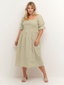 Kaffe Curve MIMMI - Bomulds kjole med smock syning