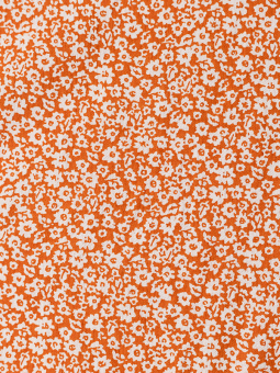 Kaffe Curve AMI - Orange viskostunika med blommönster