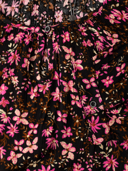 Kaffe Curve MARACA - Tunika i crepe viskos med rosa blommor