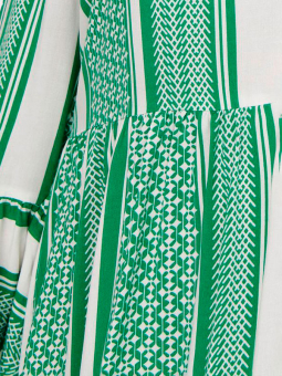 Only Carmakoma MARRAKESH - Söt viskosklänning i grönt och vitt mönster
