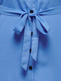 Only Carmakoma DIEGA - Blå skjortklänning med knytband