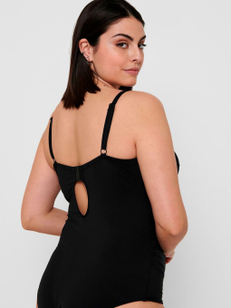 Only Carmakoma ELLY - Svart baddräkt med shape effekt