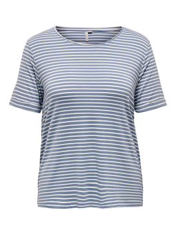 Only Carmakoma NANNA - blårandig T-shirt