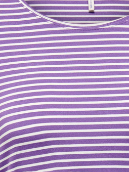 Only Carmakoma NANNA - Lila randig T-shirt