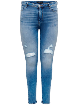 Only Carmakoma Car LORAL - Smarta jeansbyxor med slitdetaljer