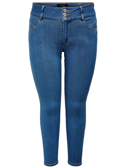 Only Carmakoma ANNA - Mellanblå stretchiga jeans med hög midja