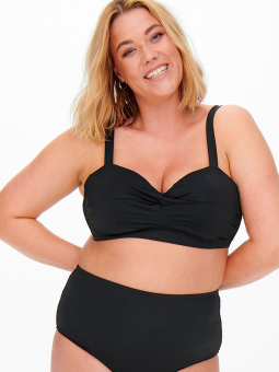 Only Carmakoma SOPHIA - Sort bikini top med bøjle og vattering 