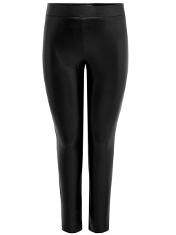 Only Carmakoma SUPER-STAR - Svarta leggings i skinnlook