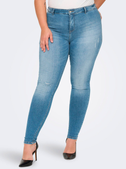 Only Carmakoma HUBA - Ljusblå jeans i superstretch
