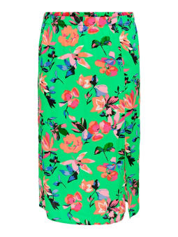 Only Carmakoma ALMA - Grön kjol med blommönster och fin slits