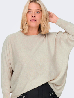 Only Carmakoma ALONA - Beige oversize blus