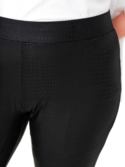 Only Carmakoma Car SANIRA -svarta leggings i läderlook och djurtryck